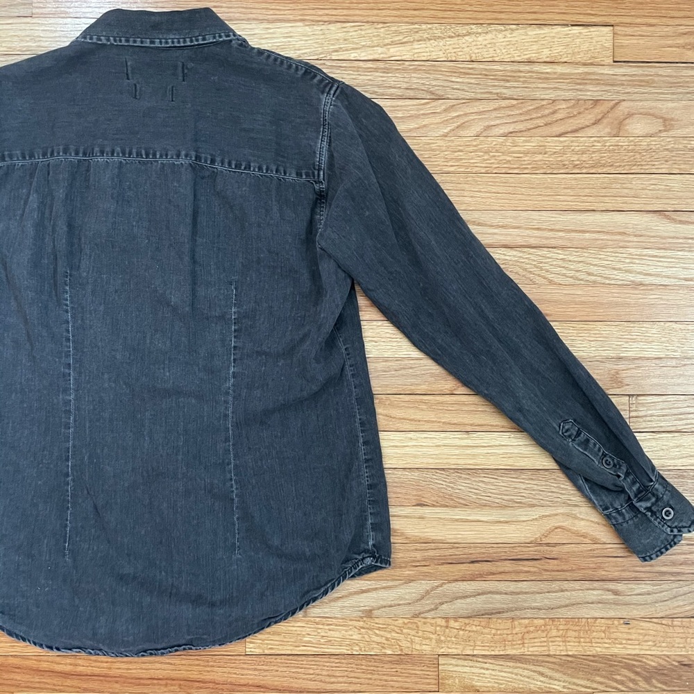 MADEWELL Charcoal Chambray Tuxedo Buttondown Shirt - Picture 13 of 15